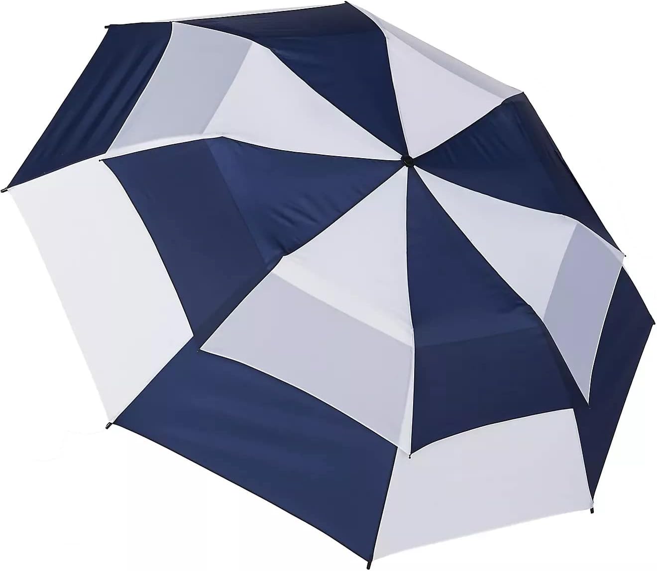 Size Auto Open Vented Golf Stick Umbrella One Size / Navy/White - Image 2