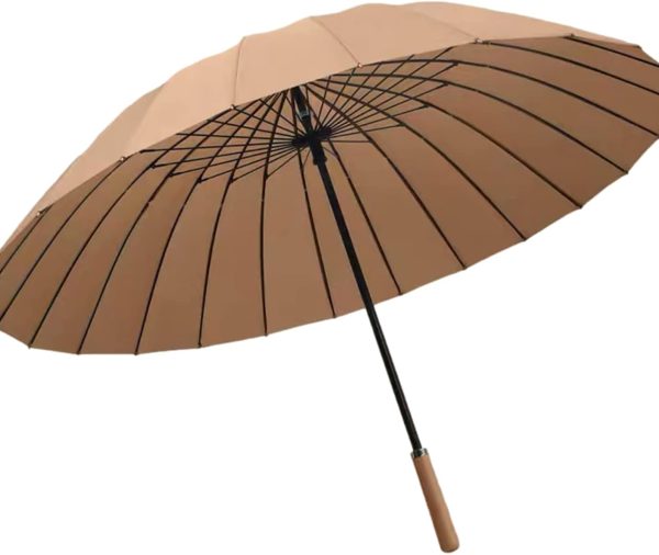 Large Umbrella 24Ribs Strong Windproof Glassfiber  Long Handle Manual Business Golf  Outdoor Women Men