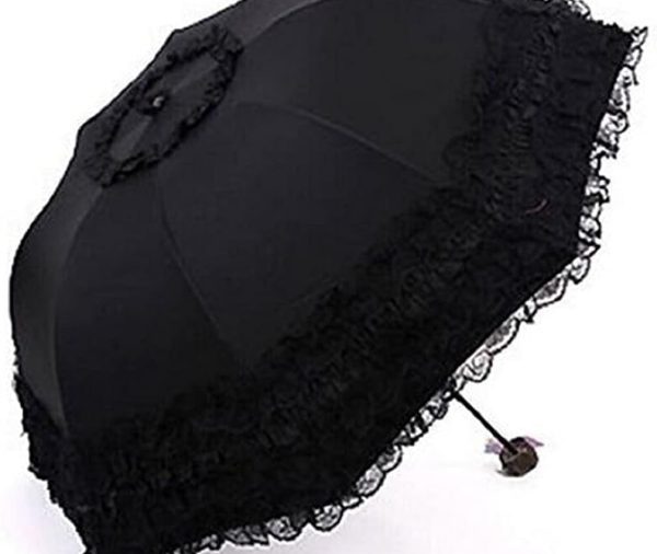 Travel Umbrella Folding UV Resistance Princess Lace Parasol Umbrella Sun Umbrella for Women Girls