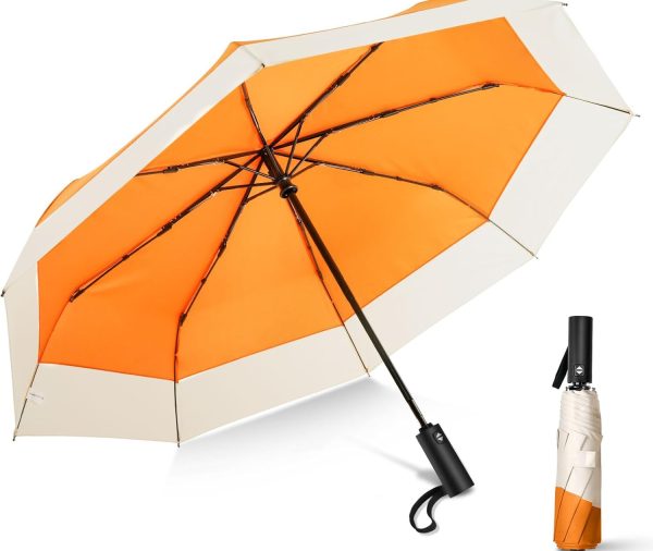 Compact Small Travel Umbrella - Arc 46 Inch, Automatic Umbrella Folding Beautiful Umbrella, Portable & Lightweight Umbrella's for Rain&Sun, Perfect Women Themed Gifts Umbrella…