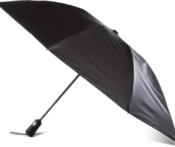 Reverse Close Folding Inbrella with Auto Open Close and Compact, Windproof Design, Black