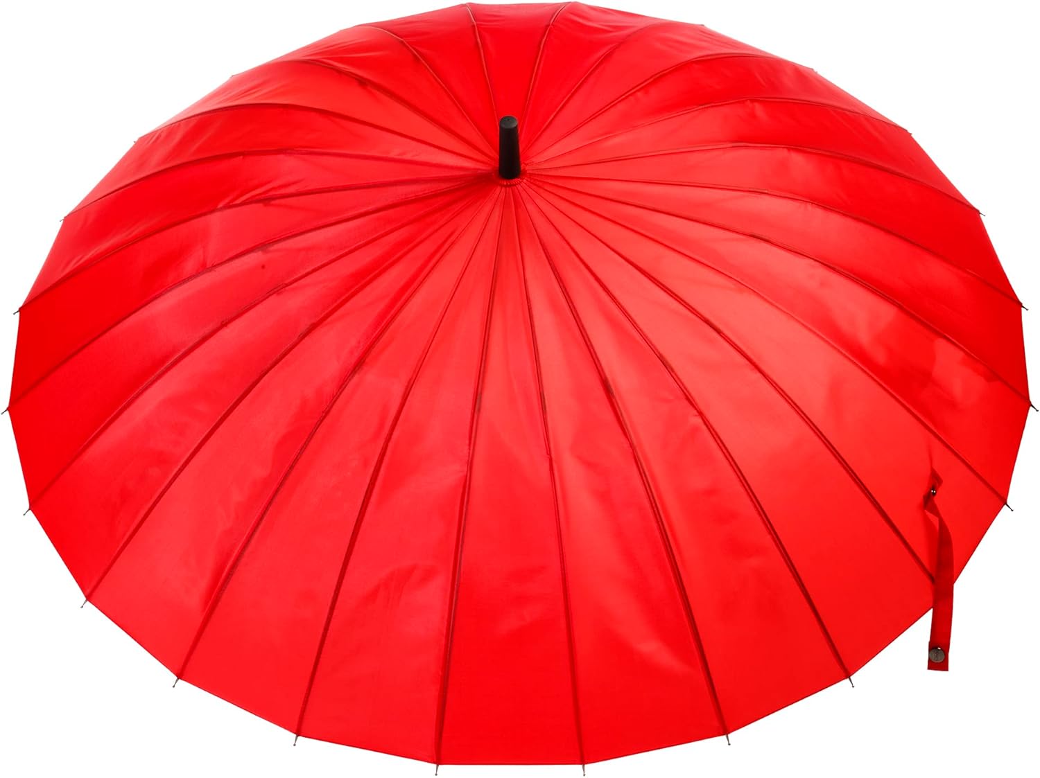 Large Auto-Open 24 Rib Stick Umbrella with a Classic J Hook Curved Handle and water repellant - Image 2