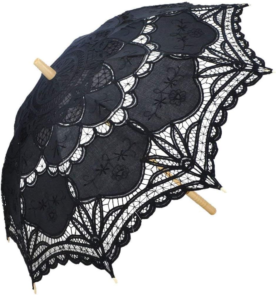 Large Lace Wedding Umbrella Parasol for Bridal Party Dration - Image 2