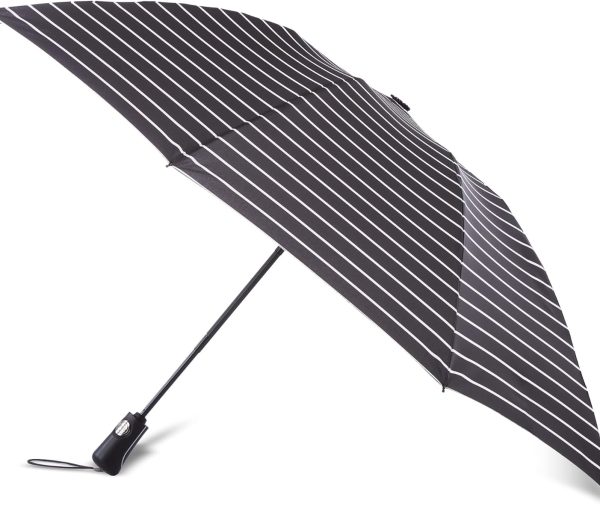 Reverse Close Folding Inbrella with Auto Open Close and Compact, Windproof Design, Black
