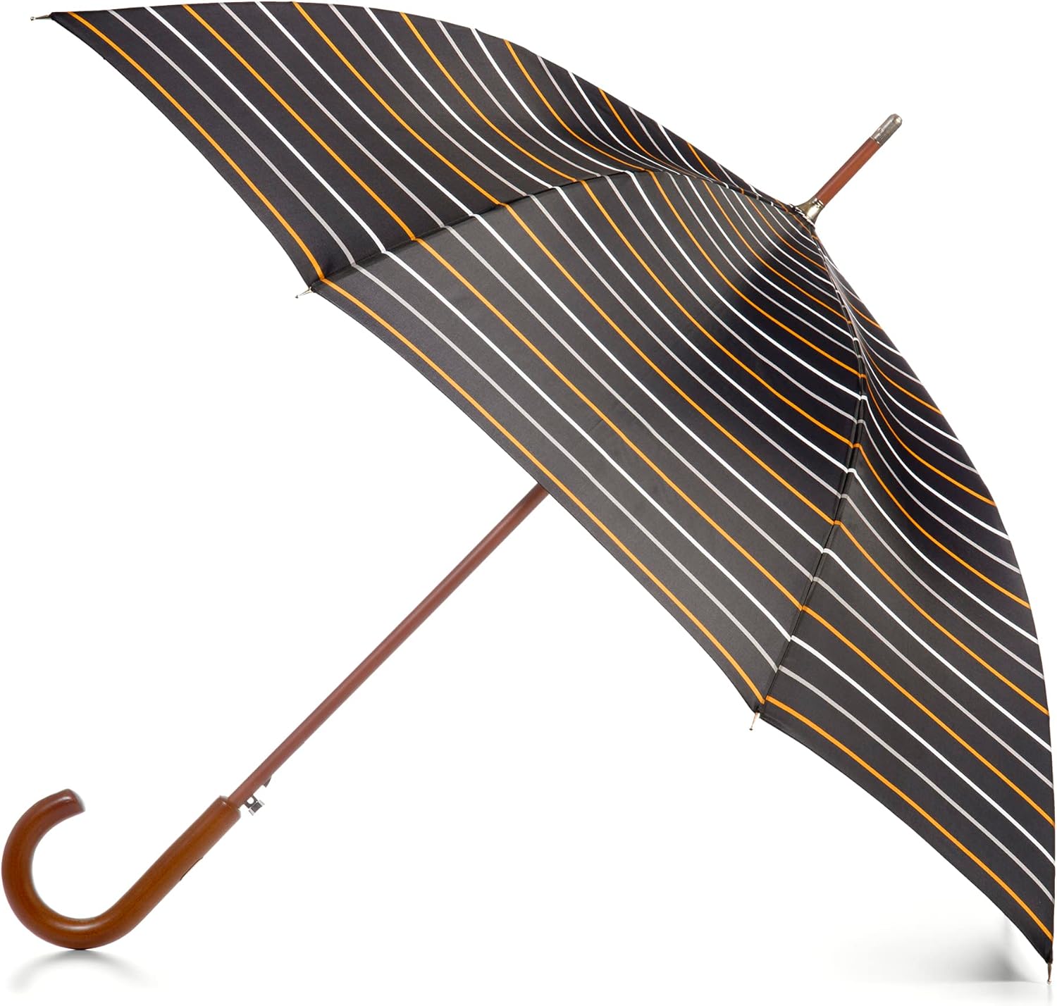 Auto Open Umbrella Classic Wooden J Stick Handle with Easy Grip - Windproof, Rainproof and Durable y Design – Versatile Travel, Perfect for Rainy Days - Image 2